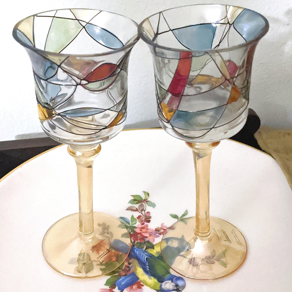 Pair Of Dessert Port Glasses